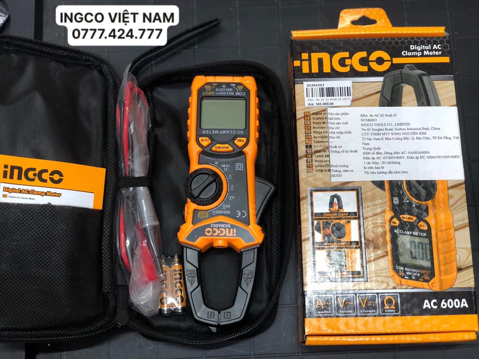 Kìm đo AC kỹ thuật số Ingco DCM6003