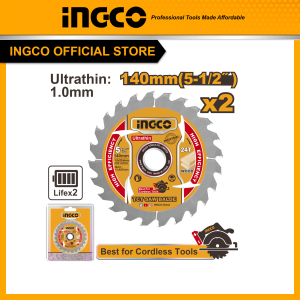 Bộ 2 lưỡi cưa gỗ đường kính 140mm INGCO TSB1403