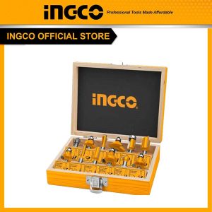 Bộ 12 mũi phay gỗ đường mũi 8mm INGCO AKRT12121