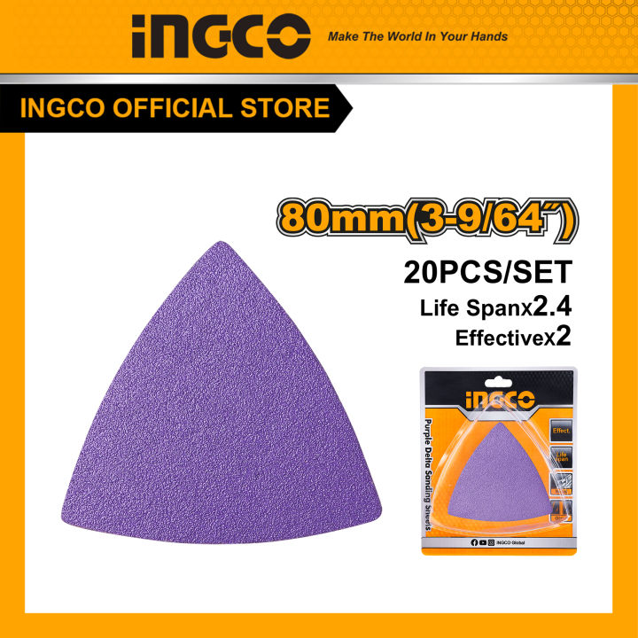 Bộ 20 miếng nhám tam giác cao cấp. INGCO AKTS080202