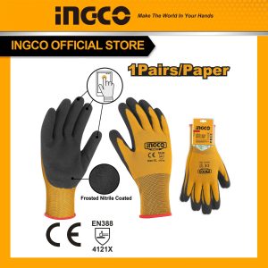 Găng tay Nitri INGCO HGNF03 mày vàng đen