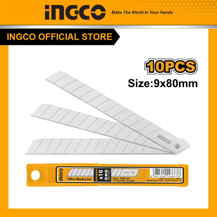 Lưỡi dao rọc giấy size 9*80mm INGCO HKNSB0901
