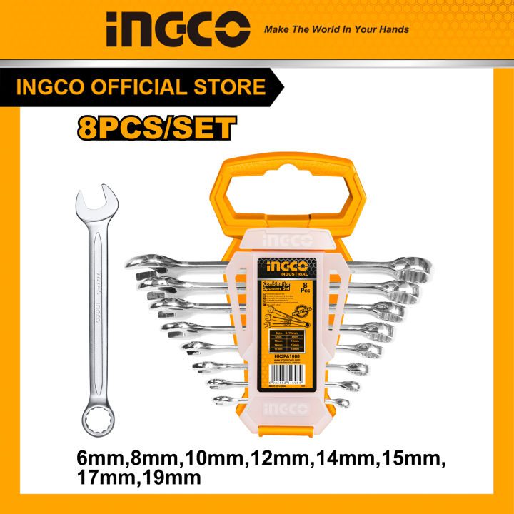 HKSPA1088-3 Bộ 8 cờ lê vòng miệng (6-19mm) INGCO HKSPA1088