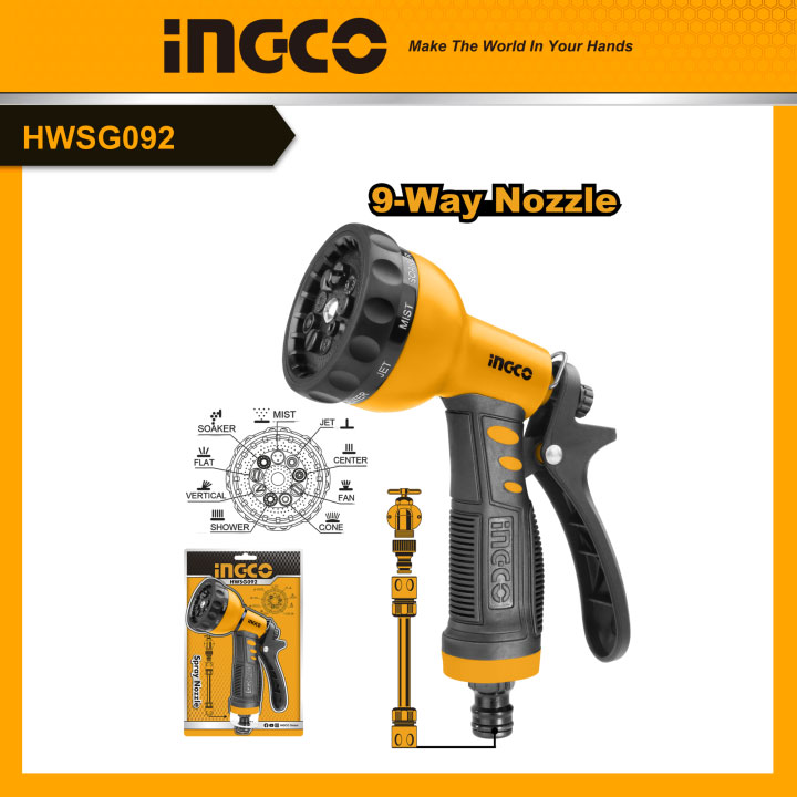 Vòi xịt đa năng đầu tròn INGCO HWSG092
