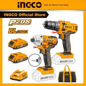 Bộ Combo máy khoan pin và máy siết vít pin 20V INGCO CKLI2016