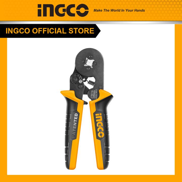 Kìm bấm cos dây điện 0.25-10mm3 INGCO HRCPG05210