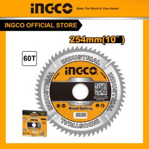 Lưỡi cắt gỗ 254mm cốt 16mm, 60 răng INGCO TSB125423