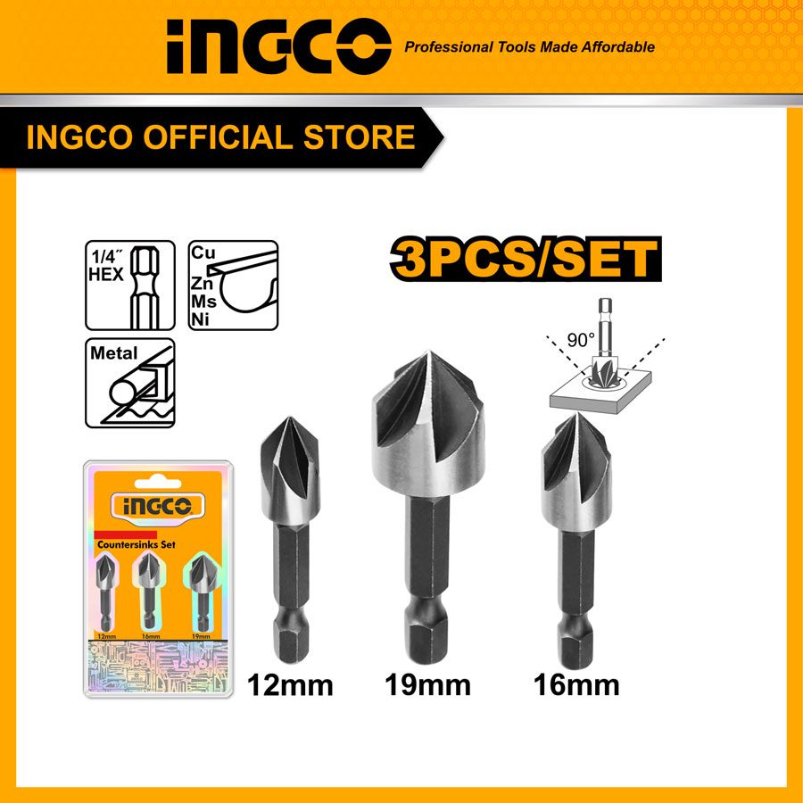 Bộ 3 mũi doa lổ giấu vít INGCO DBCS0031