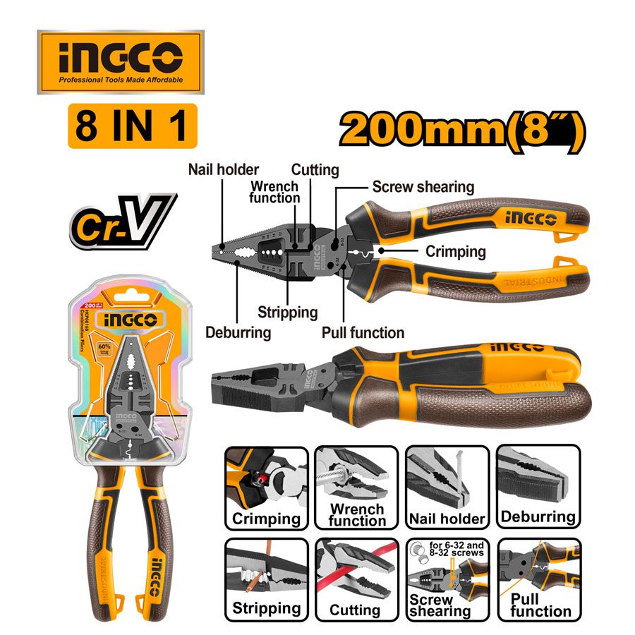HMFCP28200-2 Kèm đa năng kết hợp 8 trong 1 INGCO HMFCP28200