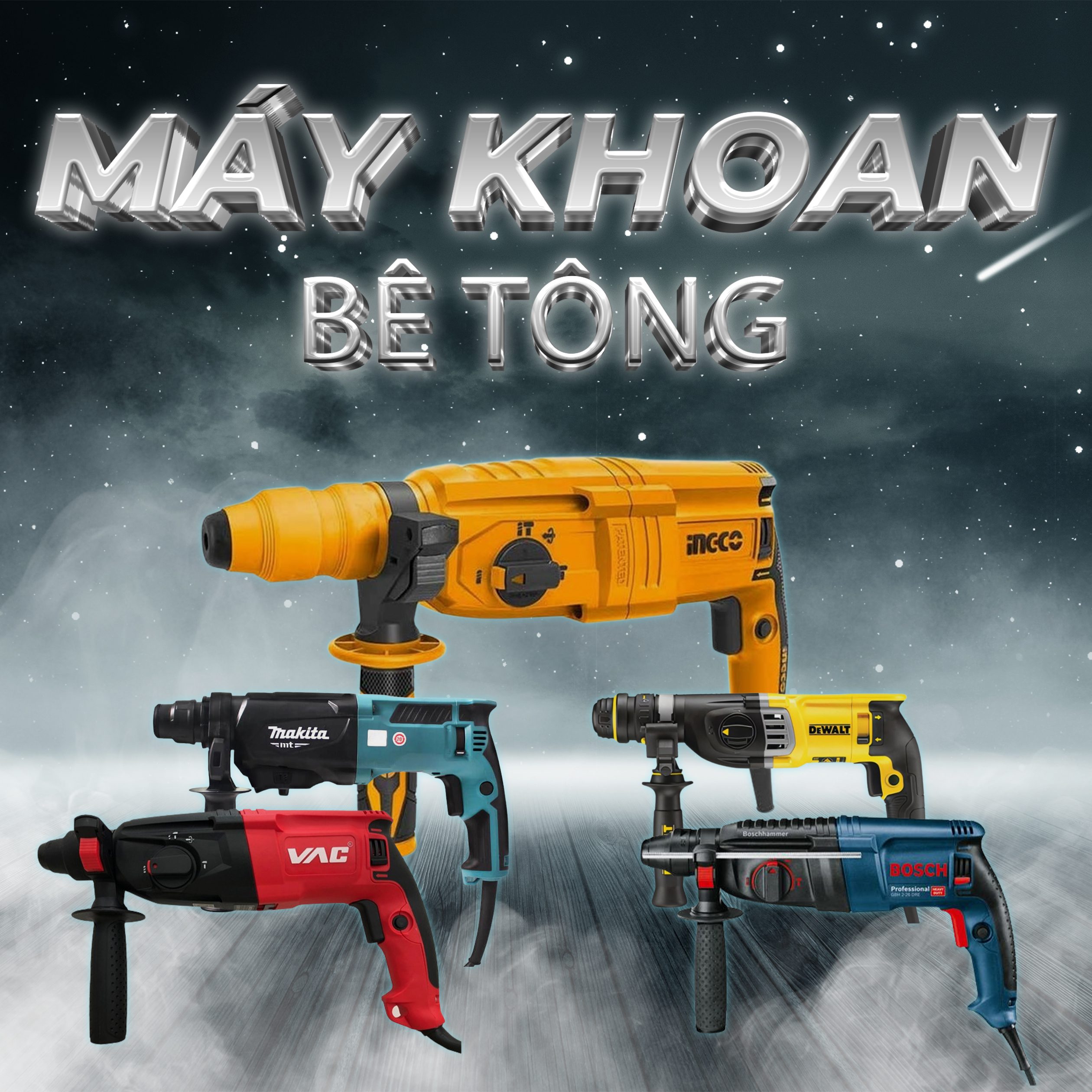 Máy khoan bê tông phổ biến hiện nay