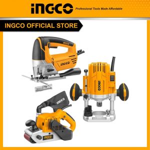 Bộ Combo INGCO BTCB202416 - Máy chà nhám tăng 1200W PBS12001 + Máy phay gỗ 1600W RT160028 + Máy bào điện 750W PL7508