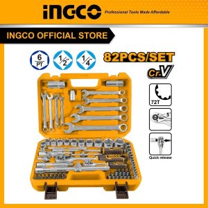 Bộ 82 đầu tuýp 1/4 inch & 1/2 inch INGCO HKTS42802