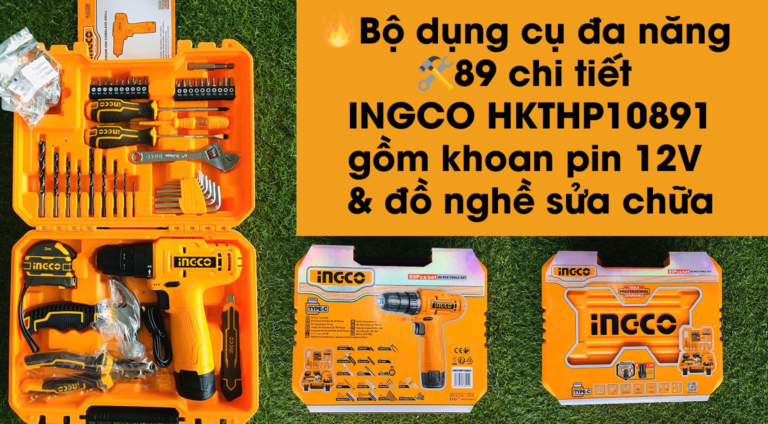 Bộ máy khoan pin đa năng Ingco chính hãng giá rẻ