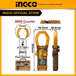 Ampe kìm kỹ thuật số INGCO DCM610001 (Digital AC clamp meter)