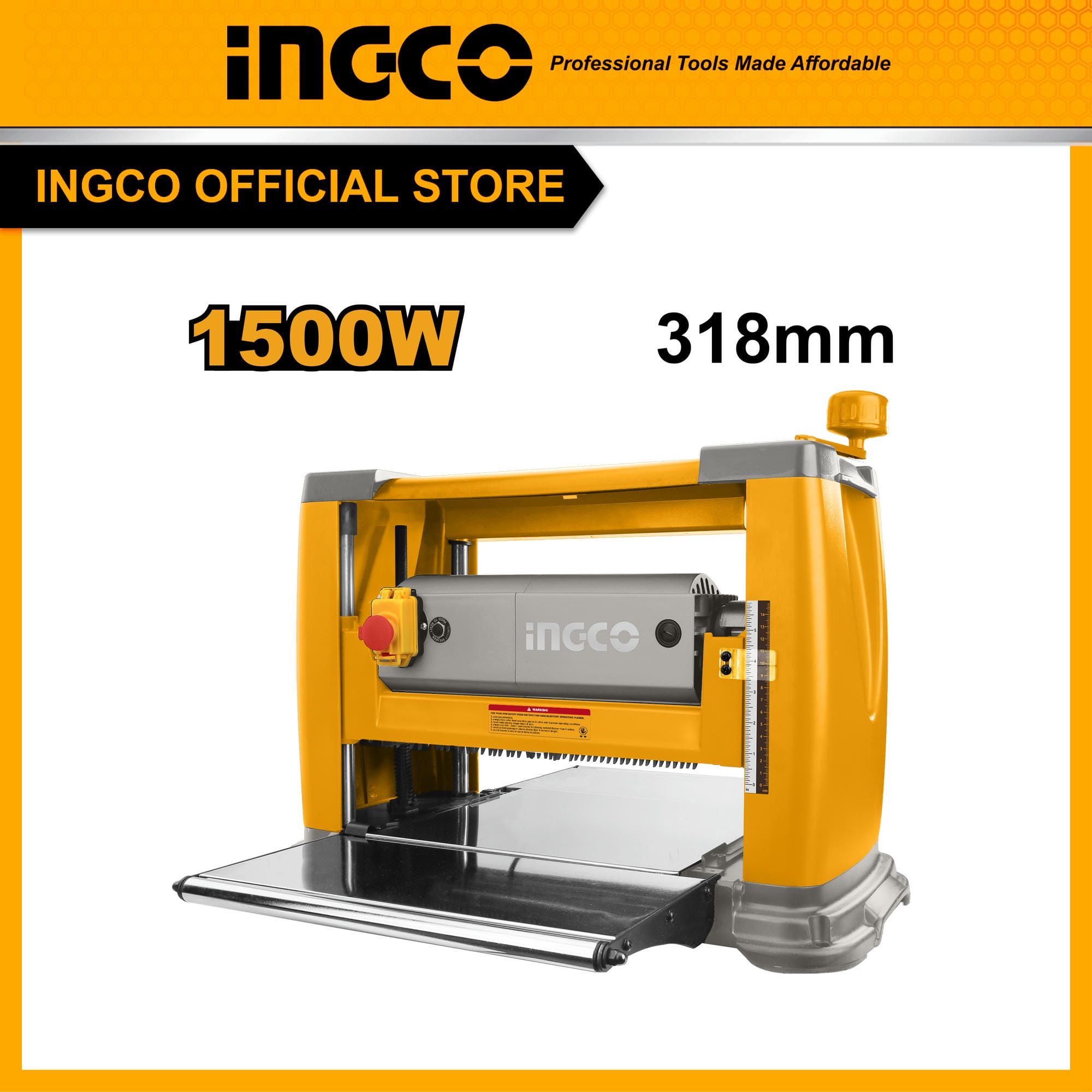 Máy bào cuốn INGCO TP15003 công suất 1500W chiều dài cắt tối đa 127mm, chiều rộng cắt tối đa 318mm