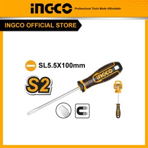 Tua vít dẹp 5.5mm dài 100mm INGCO HSDSL5100