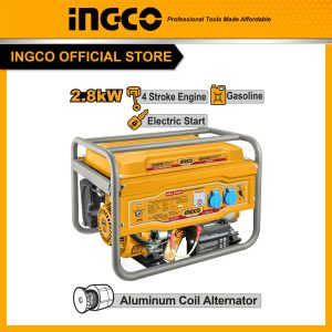 Máy phát điện 2.8kW INGCO GE30005-1 động cơ xăng 4 thì, OHV đề nổ giật nổ cuộn nhôm