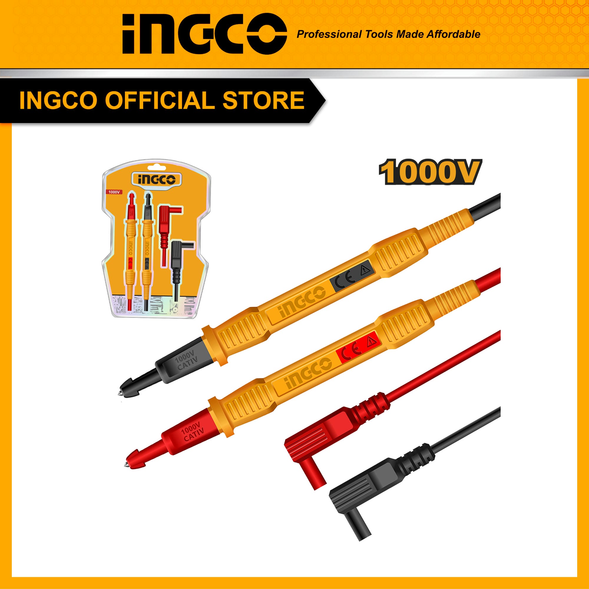 Bộ dây đo đồng hồ vạn năng 1000V INGCO HTL31001 dài 100cm