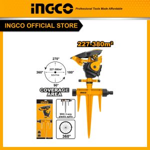 Vòi tưới cây xoay 360 độ INGCO HPS13601 cắm sân vườn có điều chỉnh phạm vi, khoảng cách