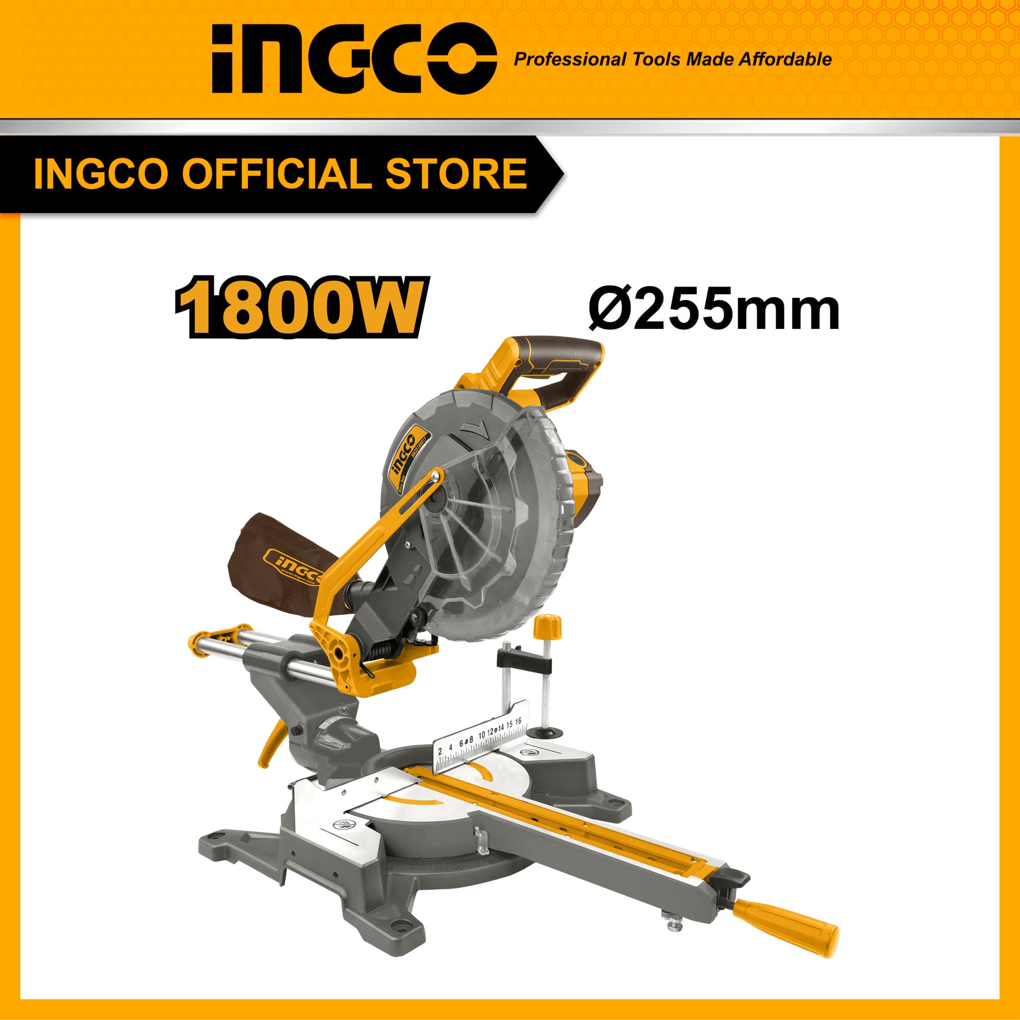Máy cắt nhôm INGCO BM2S180017 bàn trượt 1800W