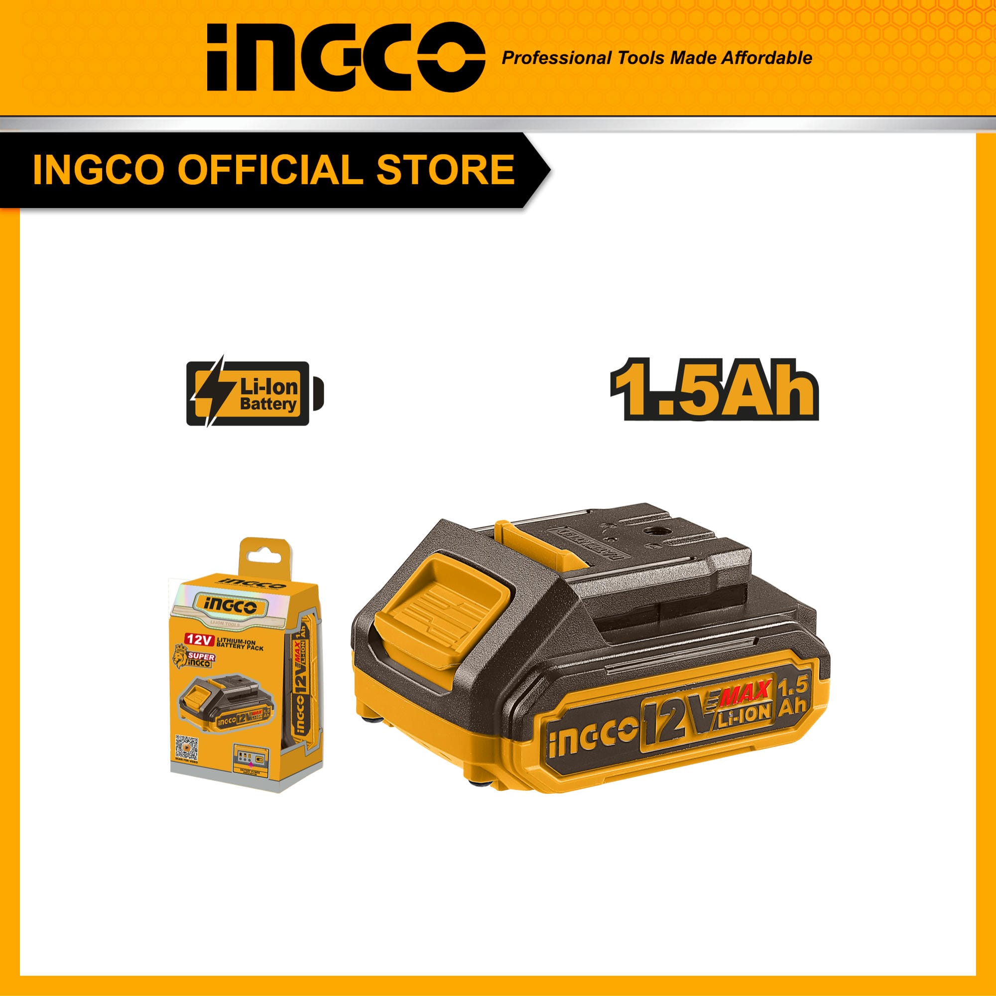 Pin sạc INGCO FBLI12151 12V-1.5Ah