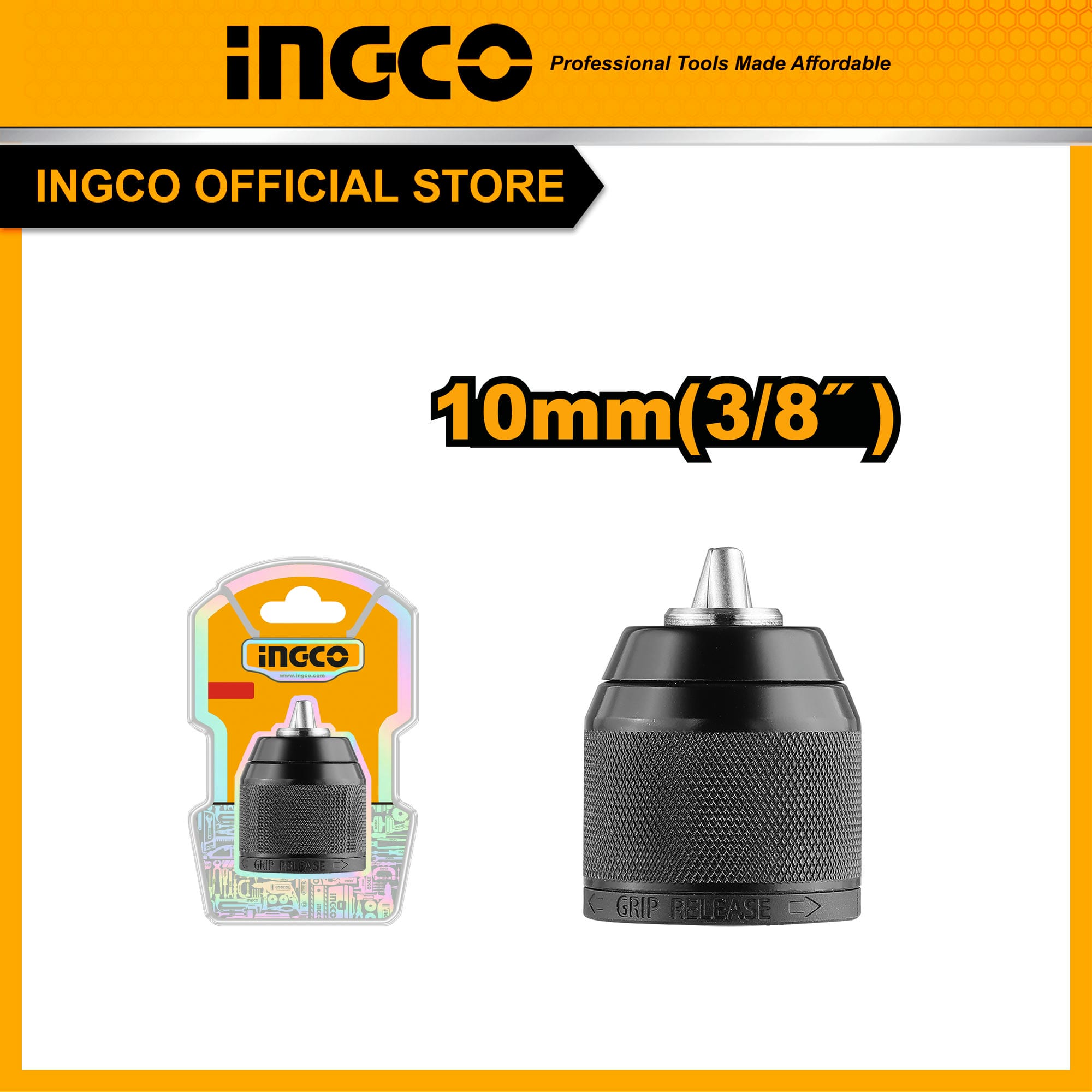 Đầu kẹp autolock INGCO KC10201 10mm (3/8 inch)