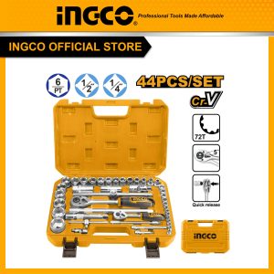 Bộ đầu tuýp 44 chi tiết 1/4 và 1/2 inch INGCO HKTS42441