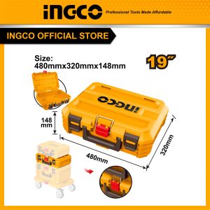 Hộp nhựa đựng dụng cụ 19 inch chịu tải 15kg INGCO PBXS102