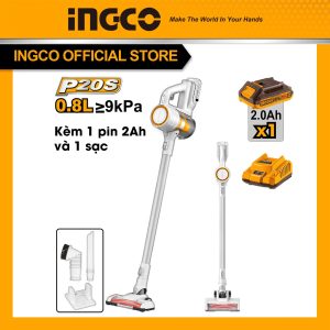 Máy hút bụi cầm tay pin 20V INGCO CVLI2006 công suất 120W (kèm 1 pin 2Ah và 1 sạc)