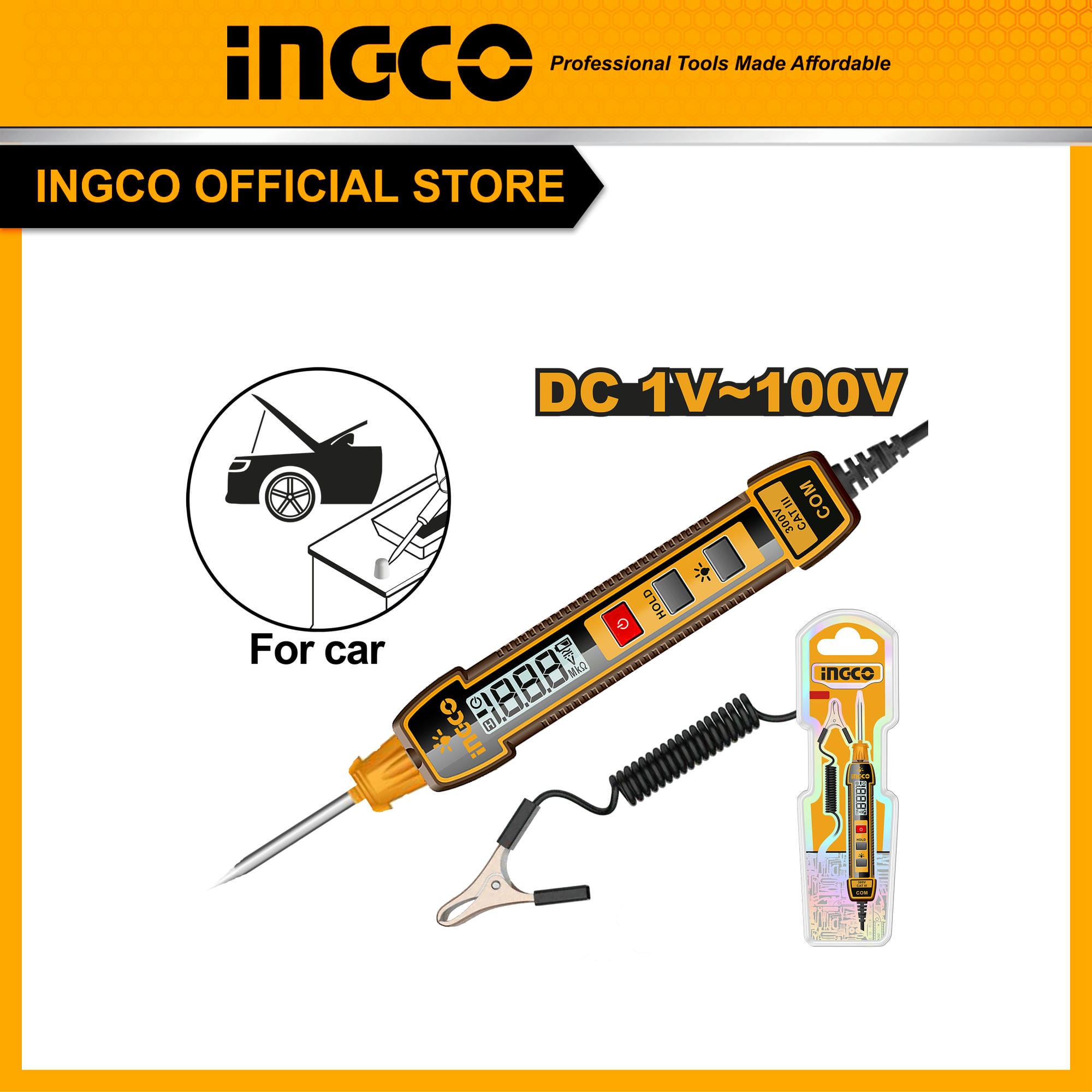 Thiết bị kiểm tra mạch điện ô tô xe hơi INGCO HSDT41001