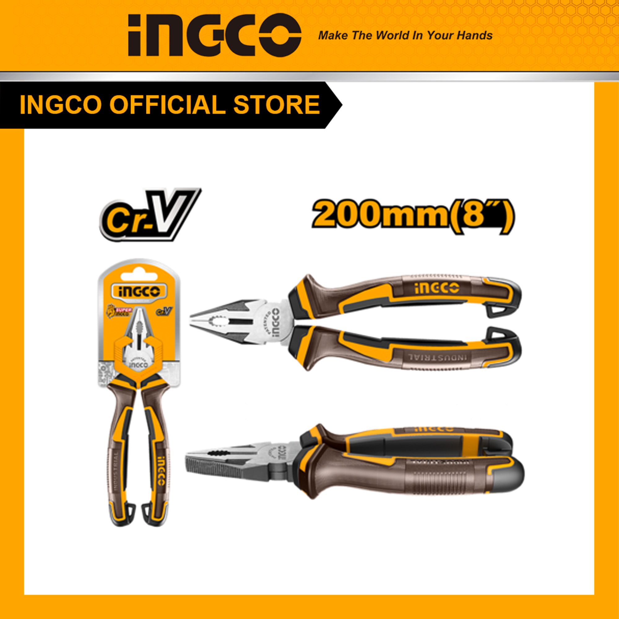 Kìm răng 8 inch thép CrV INGCO HCP28208 độ bền cao