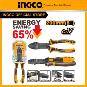 Kìm răng đa năng 8 inch trợ lực 65% thép Crv INGCO HCCP58200