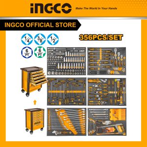 Thùng đồ nghề 356 chi tiết INGCO HTCS273561 có bánh xe 7 ngăn cao cấp